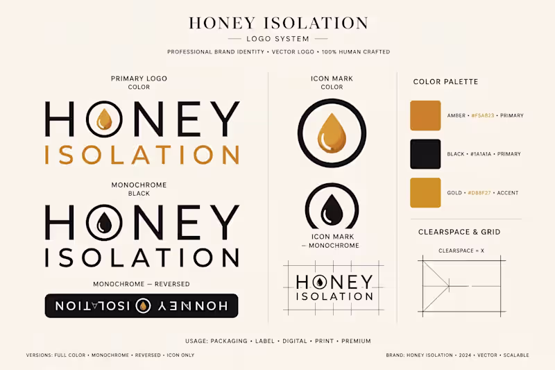 Cover image for Honey Isolation – Premium Luxury Honey Brand Identity