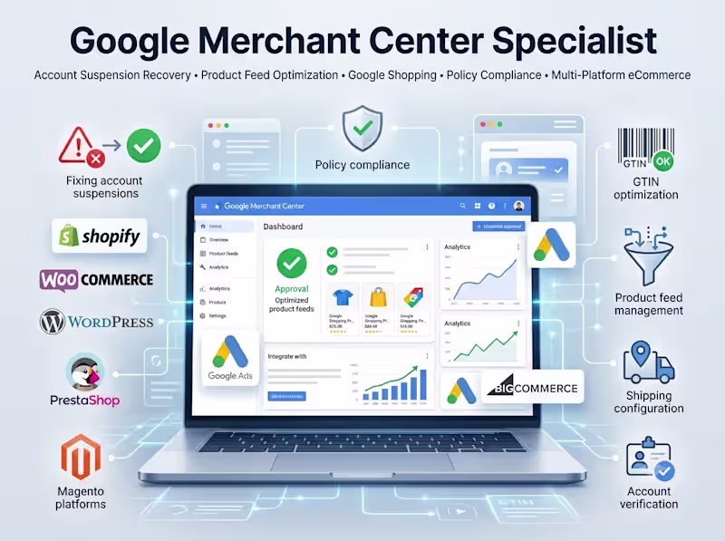 Cover image for Google Merchant Center Suspension Recovery for Shopify Store...