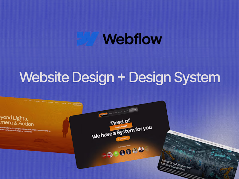 Cover image for Webflow Design + Development