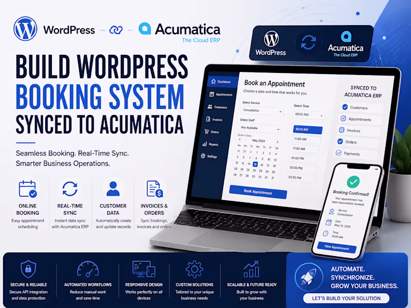 Cover image for Build a WordPress Booking System Synced with Acumatica ERP