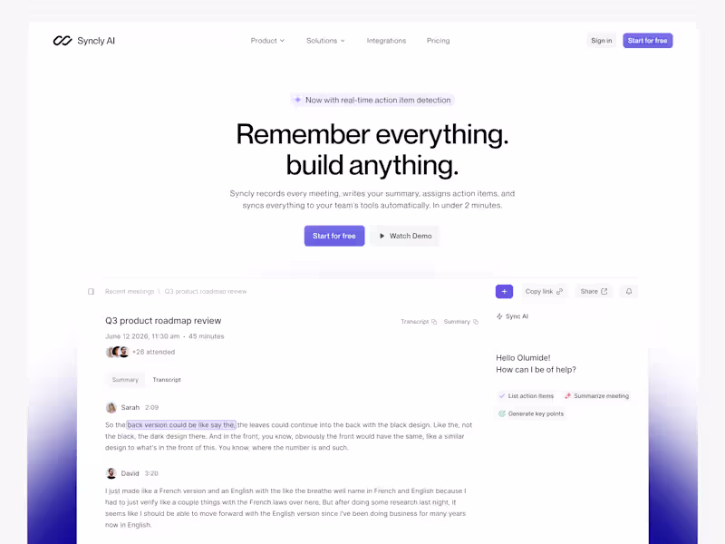 Cover image for Syncly AI Framer Website