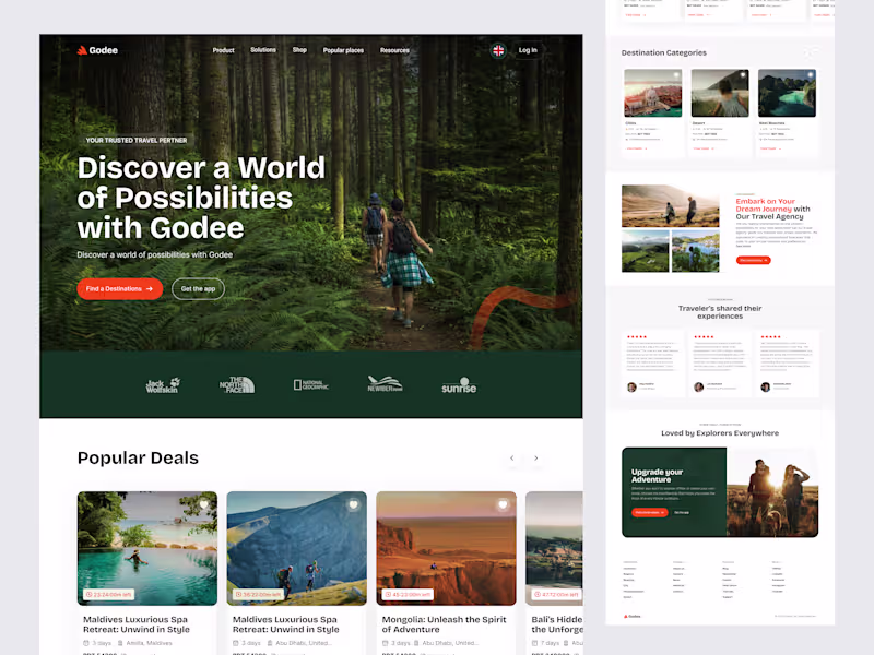 Cover image for Travel agency Landing Page Design