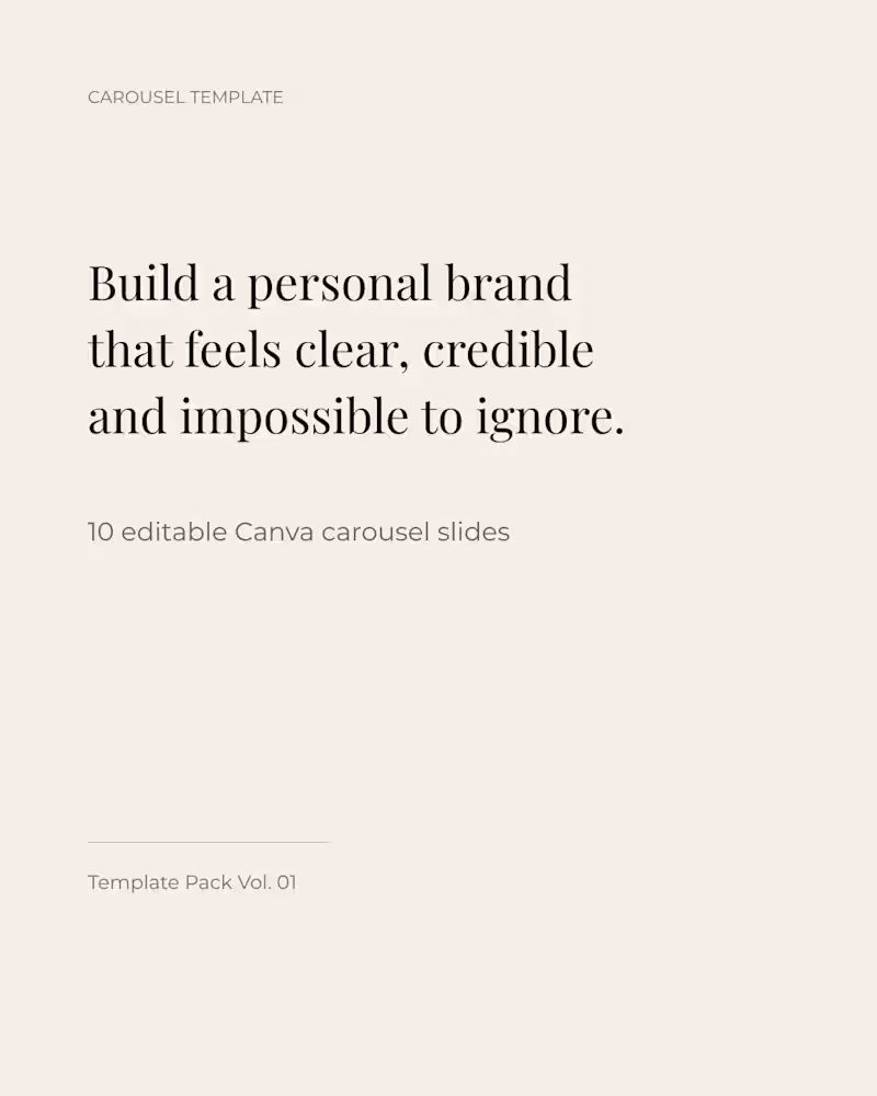 Cover image for Canva carousel template pack for