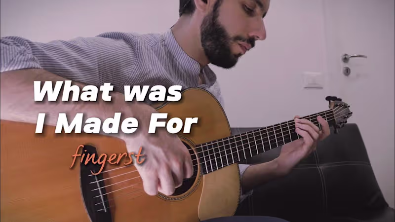 Cover image for What Was I Made For? - Billie Eilish cover (from Barbie) [Finge…