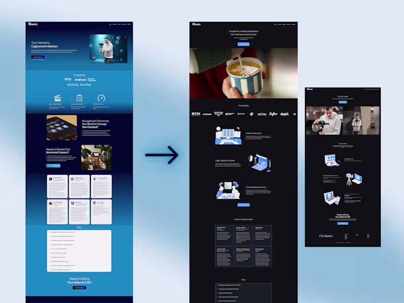 Cover image for Framer Website Redesign for Pit Albert Visuals