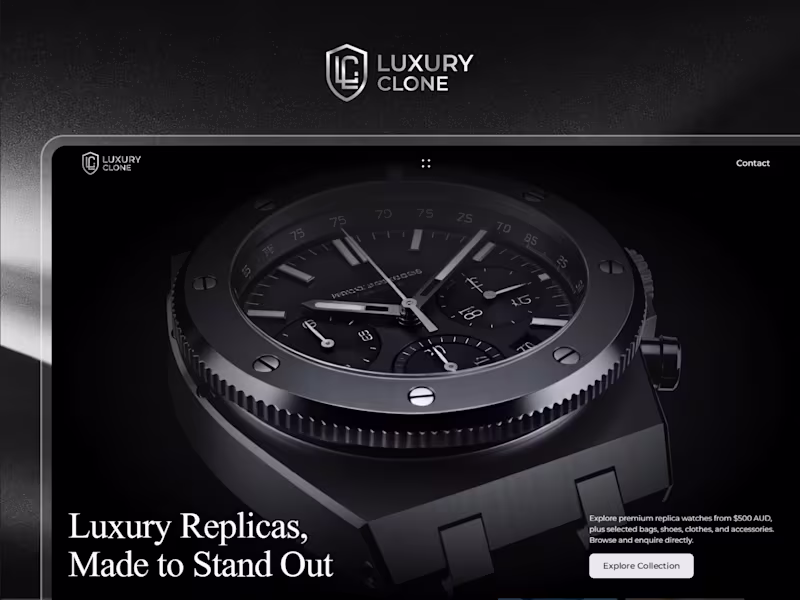 Cover image for Luxury Clone Australia E-commerce Website Design