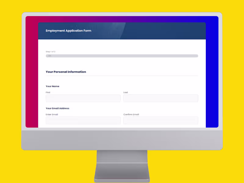 Cover image for Employment Application Form