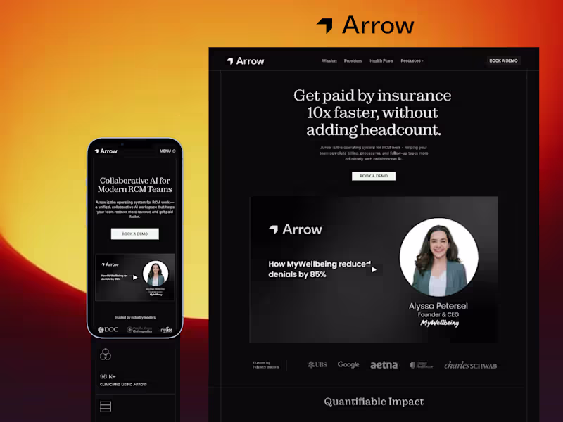 Cover image for Arrow AI Website Design and Framer Development