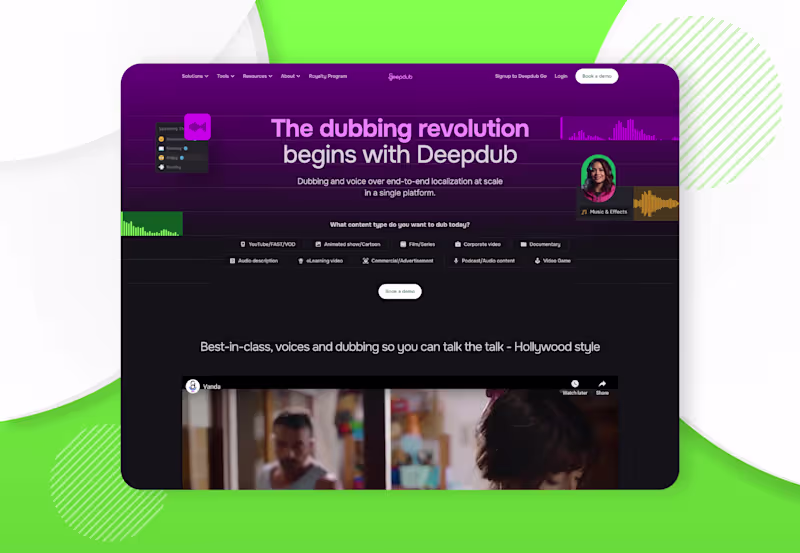 Cover image for Deepdub is an AI-powered dubbing