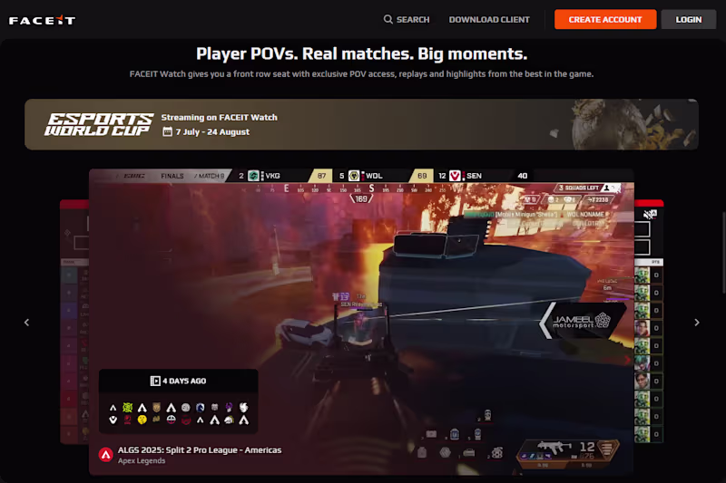 Cover image for FACEIT | Next.js | TypeScript | Tailwind CSS