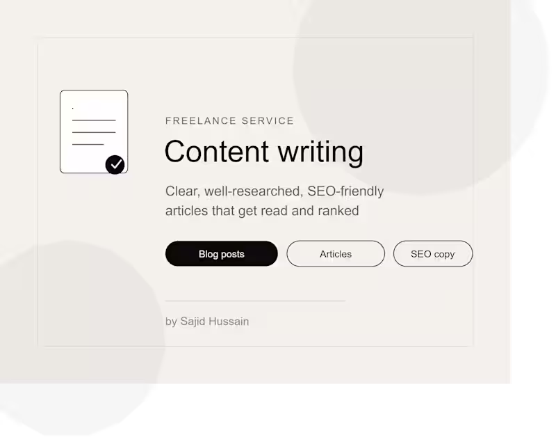 Cover image for SEO Blog & Article Writing