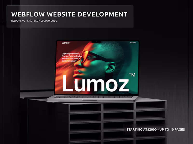 Cover image for Custom Webflow Website Design & Development (Up to 10 Pages)