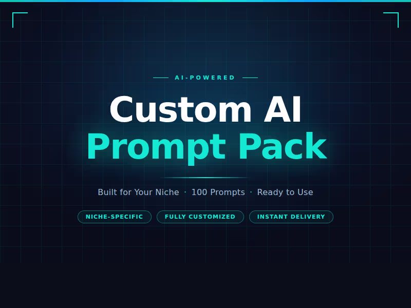 Cover image for Custom AI Prompt Pack for Your Business or Niche