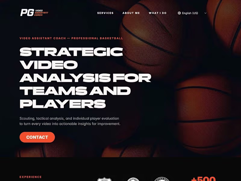 Cover image for Framer Landing Page Design & Development for PG Assistant Coach
