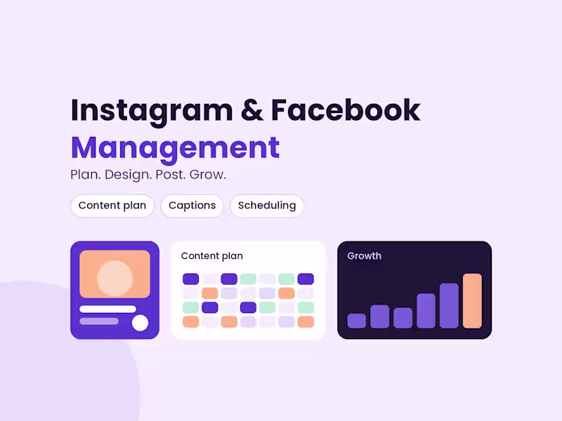 Cover image for Instagram & Facebook Management for Small Businesses