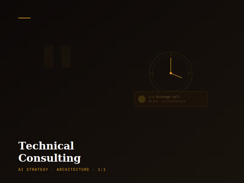 Cover image for AI Architecture & Tech Consulting — 1:1 Strategy Call