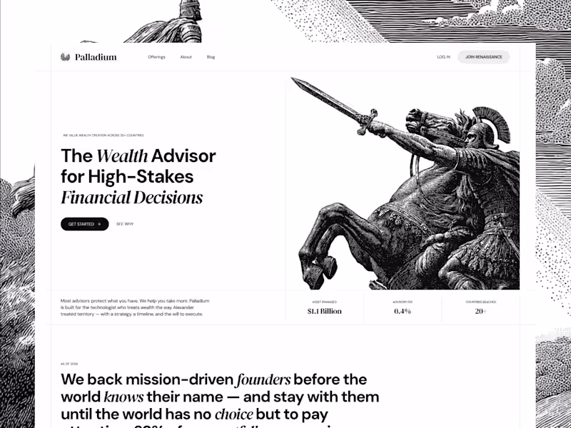 Cover image for Palladium Capital - VC/Investments Website
