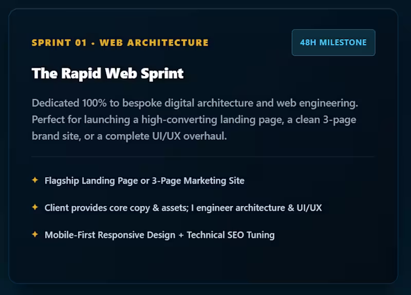 Cover image for Sprint 01: High-Performance Web Architecture