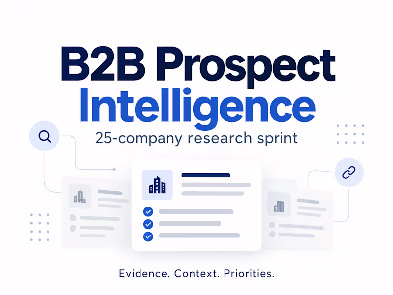 Cover image for 24-Hour B2B Prospect Intelligence Sprint 