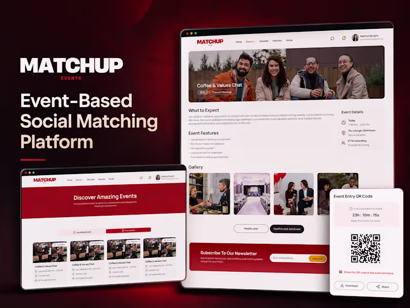 Cover image for MatchUp Events — Event-Based Social Matching Platform
