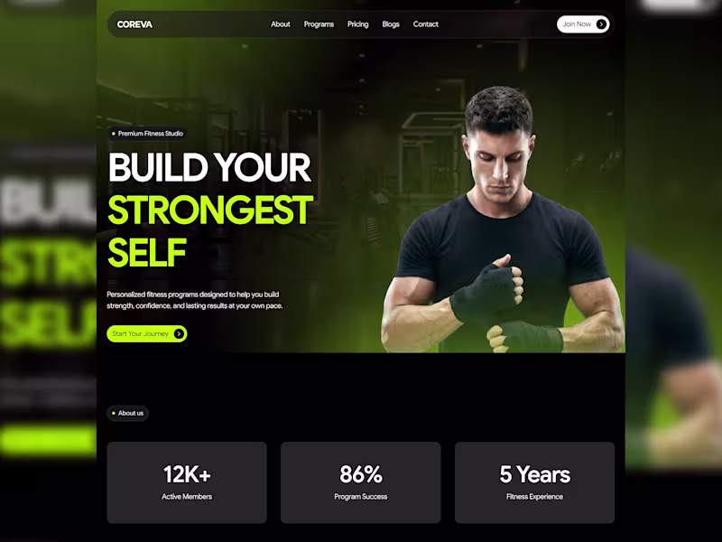 Cover image for Coreva is a modern fitness