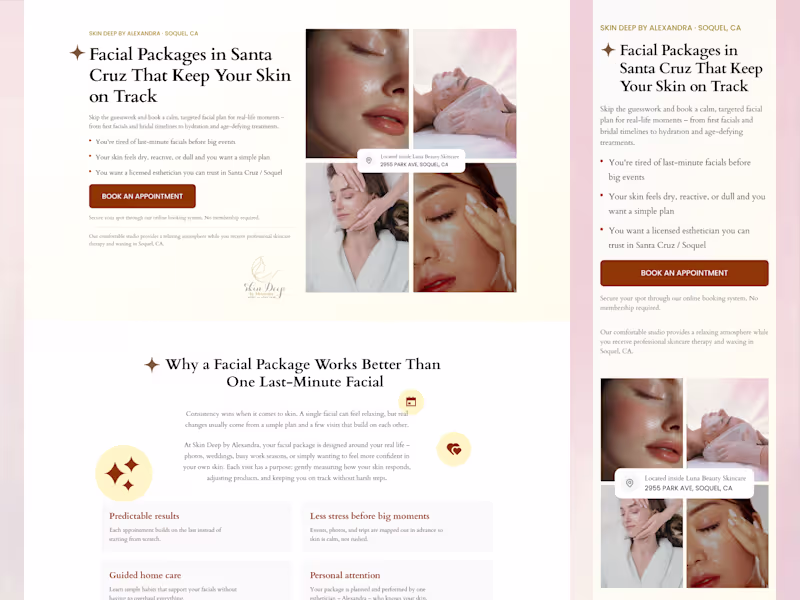 Cover image for Skin Deep - Conversion-focused Framer Landing Page Design
