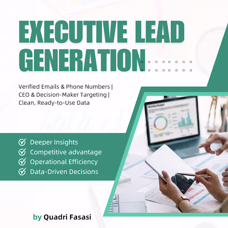 Cover image for Executive Lead Generation & Contact Sourcing