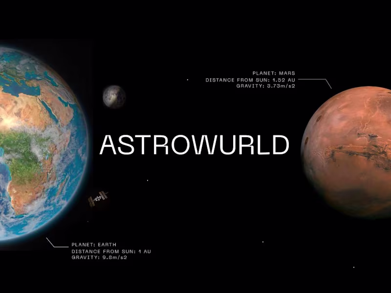 Cover image for Astrowurld is a 3D interactive astronomy playground built fo...