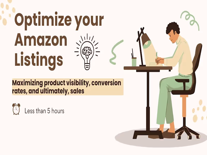 Cover image for Amazon Listing Optimization within 5 hours