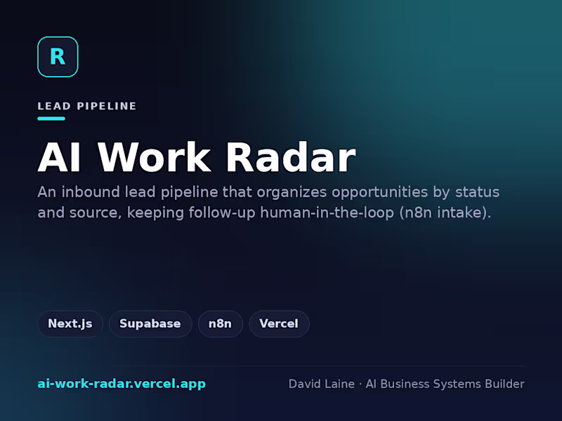 Cover image for AI Work Radar — an