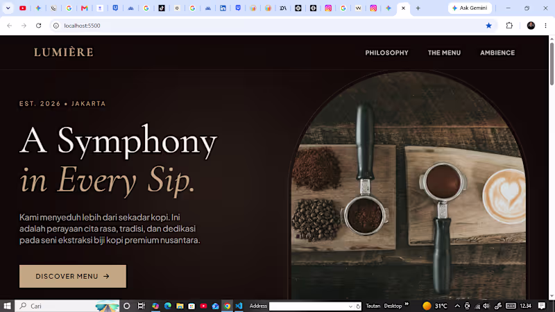 Cover image for AI-Generated Website for Local Coffee