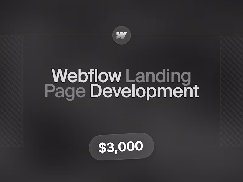 Cover image for Webflow Landing Page Development