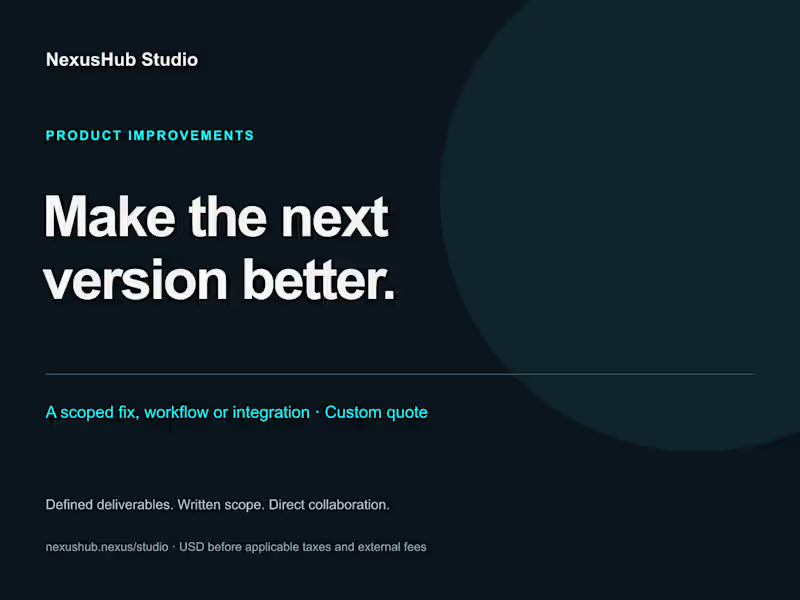 Cover image for Focused Product Improvement — One Agreed Change