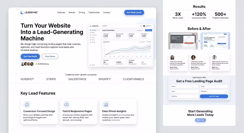 Cover image for Landing Page Design & Development for Lead Generation