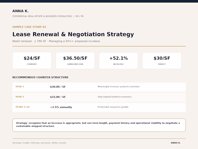 Cover image for Commercial Lease Renewal & Negotiation Strategy