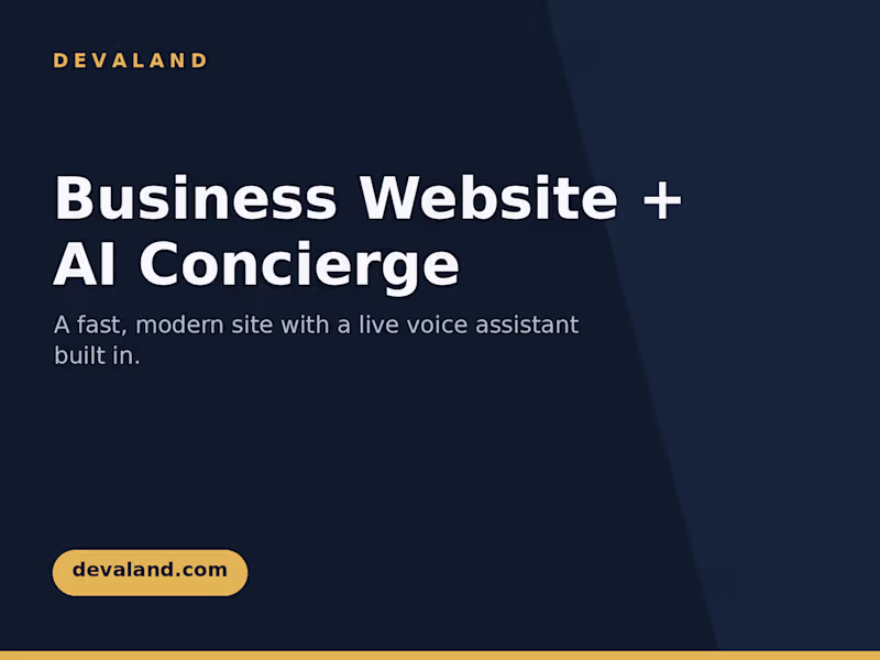 Cover image for Devaland — Business Website with