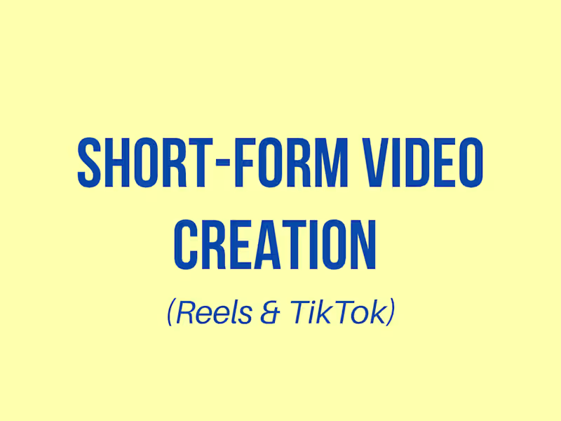 Cover image for Reels & TikTok videos creation