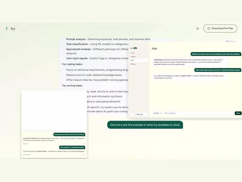 Cover image for Ivy: Local-First AI Router & Desktop App