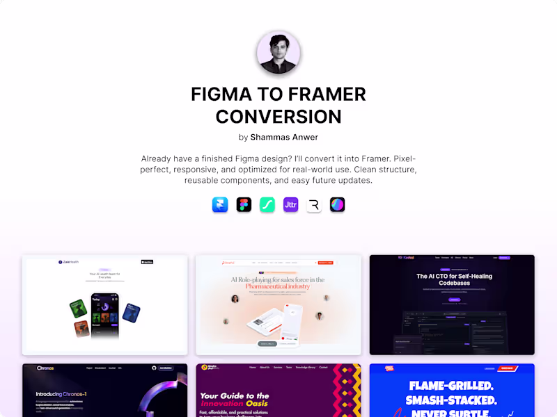 Cover image for Figma to Framer Conversion