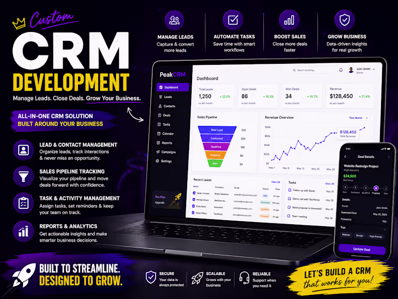 Cover image for I Build CRM Systems That Turn Leads Into Sales 