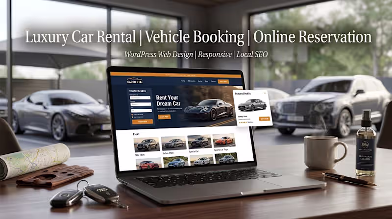 Cover image for Luxury Car Rental & Vehicle Booking WordPress Website Design