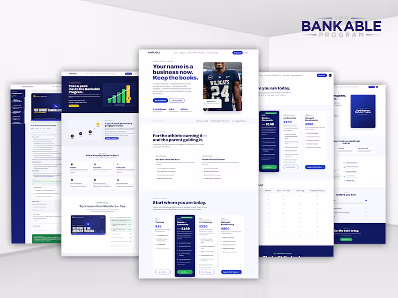 Cover image for Custom Kajabi Design & Development for The Bankable Program