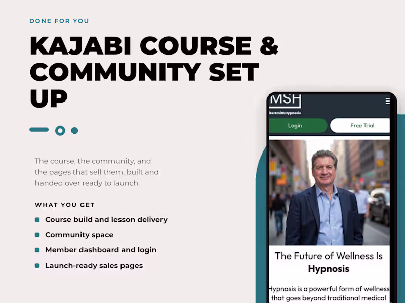 Cover image for Kajabi Course & Community Setup for Habit Formation Brand