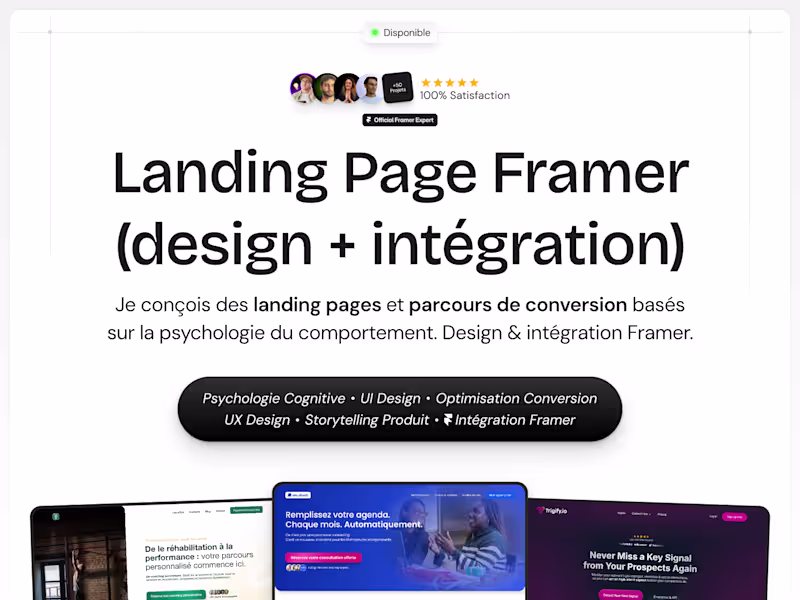 Cover image for Landing Page & Funnel de conversion | Framer