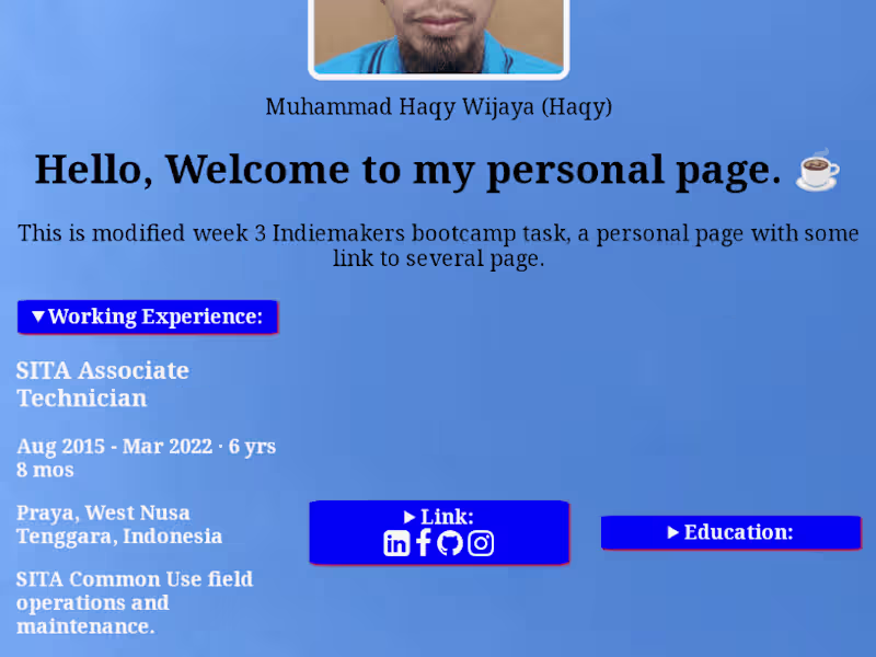 Cover image for Personal website using vercel, html, css, github 