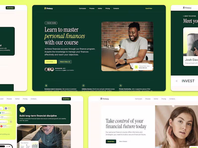 Cover image for Finlaxy • Education Landing Page Framer Template