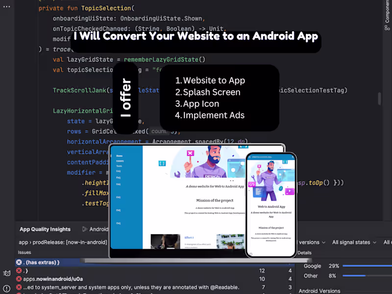 Cover image for Convert website to android app
