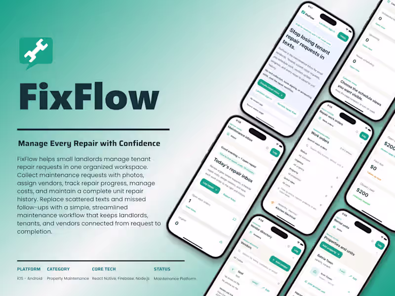 Cover image for FixFlow | ASO & App Launch | iOS & Android | Full-Stack Dev.