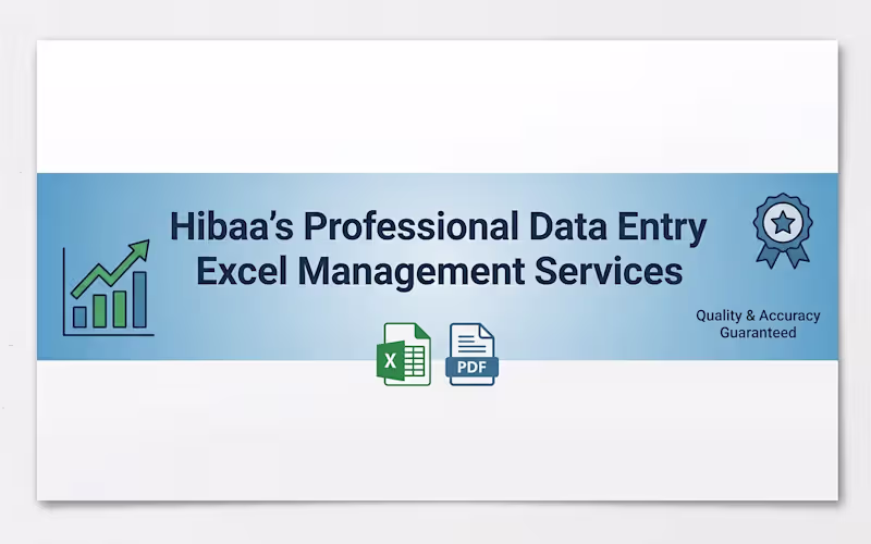 Cover image for Data Entry & Excel Spreadsheet Management