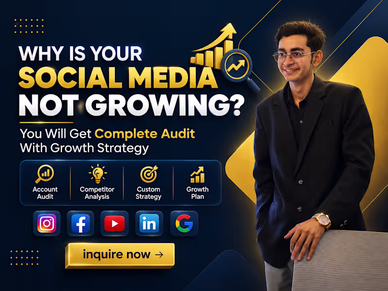 Cover image for You Will Get Complete Social media Audit With Growth Strategy